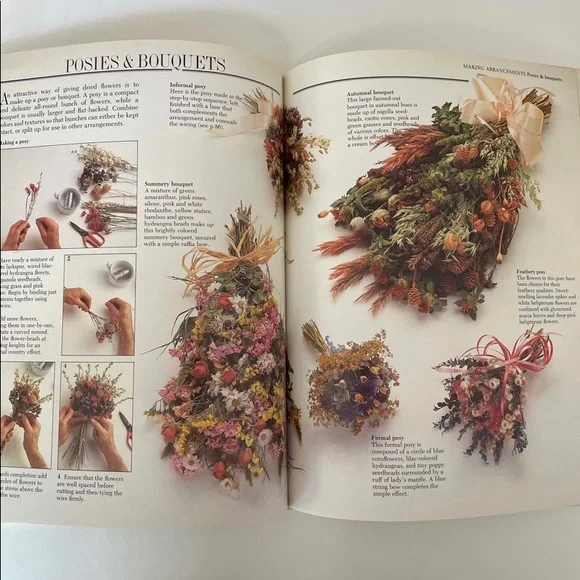 Vintage 80s Dried Flowers Floral Book DIY - Picture 5 of 9